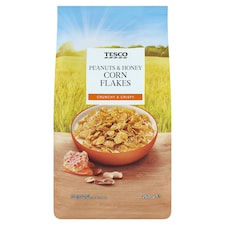 Tesco Zapekané kukuričné lupienky s arašidmi a medom 250 g