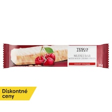 Tesco Müsli tyčinka s ovocnými kúskami s višňovou príchuťou v jogurtovej poleve 35 g