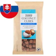 Tesco Kokosové kocky v mliečnej čokoláde 500 g