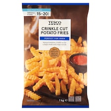 Tesco Predsmažené zemiakové hranolky vlnkované hlbokozmrazené 1 kg