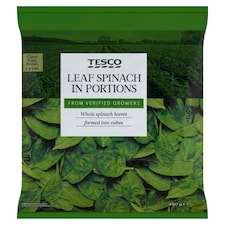 Tesco Špenát listy, porciovaný 450 g