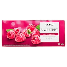 Tesco Ovocný čaj s malinami a ibištekom 20 x 2 g (40 g)
