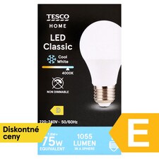 Tesco Home LED žiarovka 7,8W E27 studené biele svetlo