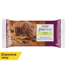 Tesco Free From Bezgluténové ovsené sušienky s kúskami horkej čokolády 50 g