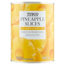 Tesco Ananás plátky v sladkom náleve 565 g