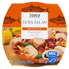 Tesco Tuniakový šalát s červenou fazuľou, kukuricou, červenou paprikou a mrkvou 160 g