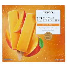 Tesco Mrazený krém vodový mangový 12 x 50 ml (600 ml)