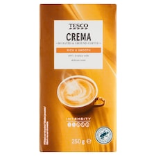 Tesco Crema pražená mletá káva 250 g