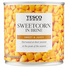 Tesco Kukurica v slanom náleve 340 g