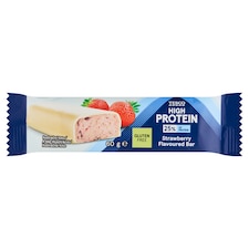 Tesco High Protein proteínová tyčinka s jahodovou príchuťou máčaná v bielej poleve 60 g