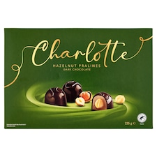 Charlotte Bonbóny z horkej čokolády s náplňou s lieskovými orieškami 225 g