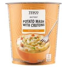 Tesco Instantná zemiaková kaša s krutónmi a restovanou cibuľou 56 g