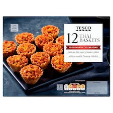 Tesco Kuracia zmes so zeleninou a čili v košíčku z filo cesta 12 ks 180 g