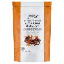 Tesco Finest Zmes pražených jadier lieskových orechov v belgickej čokoláde 150 g
