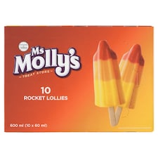 Ms Molly's Mrazený krém vodový s ananásovou, pomarančovou a malinovou príchuťou 10 x 60 ml (600 ml)