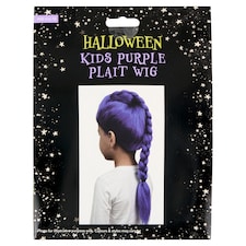 Halloween detská fialová vrkočová parochňa