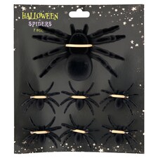 Halloween čierny pavúk 7 ks