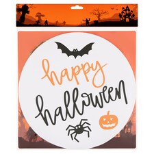 Halloweenská dekoračná tabuľka s nápisom Happy Halloween