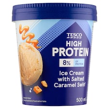 Tesco High Protein mrazený krém mliečny s príchuťou slaného karamelu 500 ml