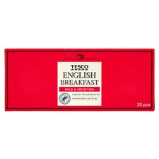Tesco English Breakfast čierny čaj 20 x 1,75 g (35 g)