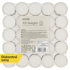 F&F Home White čajové sviečky 100 ks