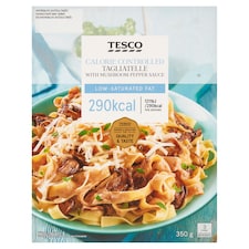 Tesco Uvarené cestoviny s hubovou omáčkou s pečenými hubami a syrom ementál 350 g