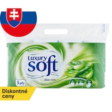 Tesco Soft Luxury Toaletný papier s vôňou aloe vera 3 vrstvy 8 kotúčov