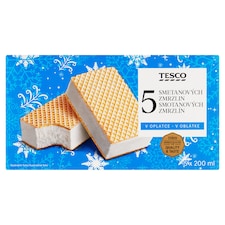 Tesco Smotanová zmrzlina v oblátke 5 x 200 ml
