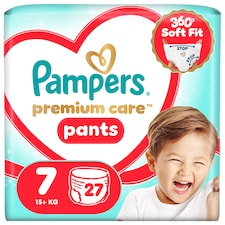 Pampers Premium Care Plienkové Nohavičky Veľkosť 7, 27 Plienok, 15kg+