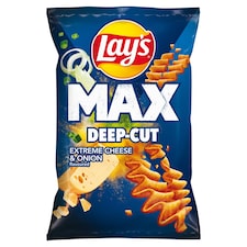 Lay's Max Deep-Cut vyprážané zemiakové lupienky s príchuťou syra a cibuľky 120 g