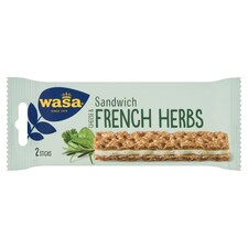 Wasa Celozrnné ražné knäckebroty s náplňou s príchuťou syra a bylín 2 ks 30 g