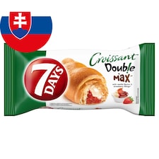 7 Days Croissant Double s náplňou s vanilkovou príchuťou a jahodovou náplňou 80 g