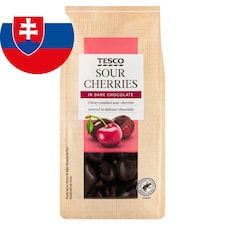 Tesco Višne kandizované v horkej čokoláde 120 g