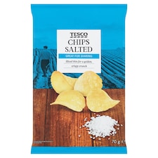 Tesco Smažené zemiakové lupienky solené 70 g