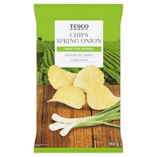 Tesco Smažené zemiakové lupienky s príchuťou jarnej cibuľky 150 g