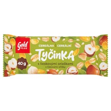 Gold Plus Cereálna tyčinka s lieskovými orieškami 40 g
