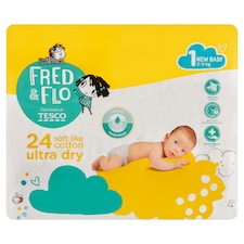 Fred & Flo Ultra Dry plienky New Baby 1 2-5 kg 24 ks