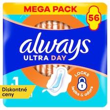 Always Ultra Day Normal hygienické vložky (veľkosť 1) vložky s krídelkami 56 ks]