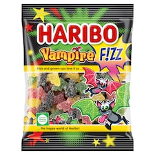 Haribo Vampire F!zz želé s ovocnými príchuťami so sladkým drievkom 175 g