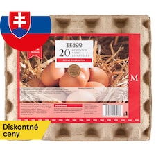 Tesco Čerstvé vajcia z podstielky M 20 ks
