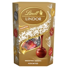 Lindt Lindor Mliečna, biela a horká čokoláda s jemnou krémovou náplňou 137 g