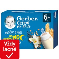 GERBER Cereal mliečko s kašou s príchuťou vanilky 2 x 200 ml