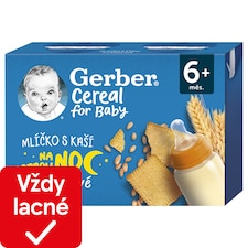 GERBER Cereal mliečko s kašou sušienkové 2 x 200 ml