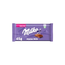 Milka Alpine Milk mliečna malá čokoláda z alpského mlieka 45 g