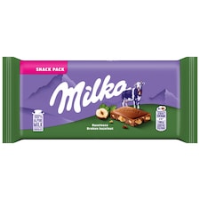 Milka Broken Hazelnut mliečna malá čokoláda z alpského mlieka s drvenými lieskovými orechmi 45 g