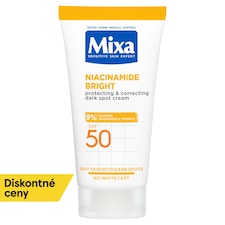 Mixa Niacinamide Bright ochranný a korekčný krém proti tmavým škvrnám na suchú pleť OF 50 50 ml