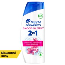 Head & Shoulders Smooth & Silky 2 v 1 Šampón a Kondicionér 400 ml. Vlasy Bez Lupín