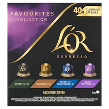 L'OR Espresso Favourites Collection pražená mletá káva rôzne druhy 40 kapsúl 208 g