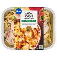 Tesco Zapekané semolinové cestoviny penne so slaninovou omáčkou 800 g