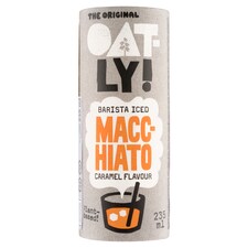 Oatly! Barista Iced Macchiato ovsený nápoj s kávou a karamelovou príchuťou 235 ml